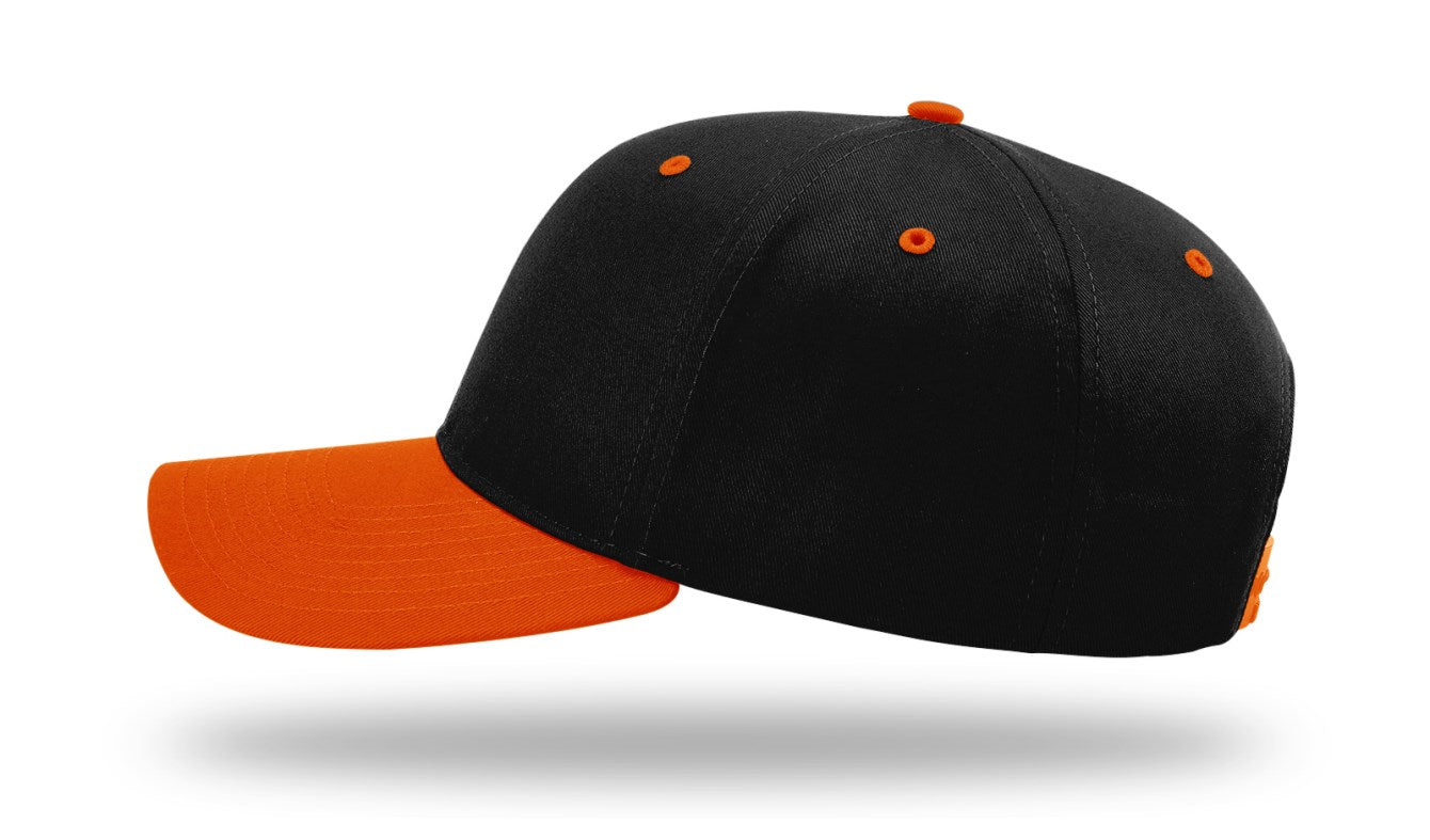 Richardson 212 - Pro Twill Snapback Cap - Black/Orange