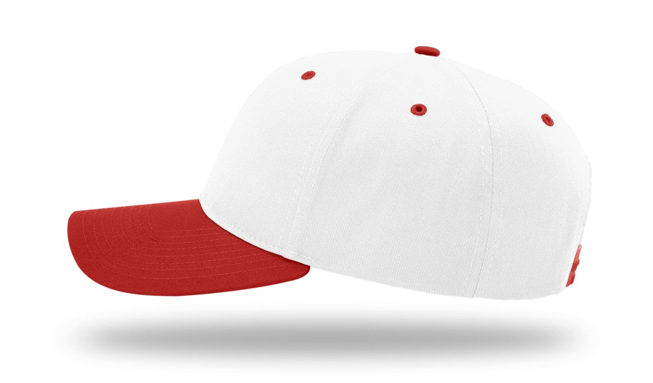Richardson 212 - Pro Twill Snapback Cap - White/Red