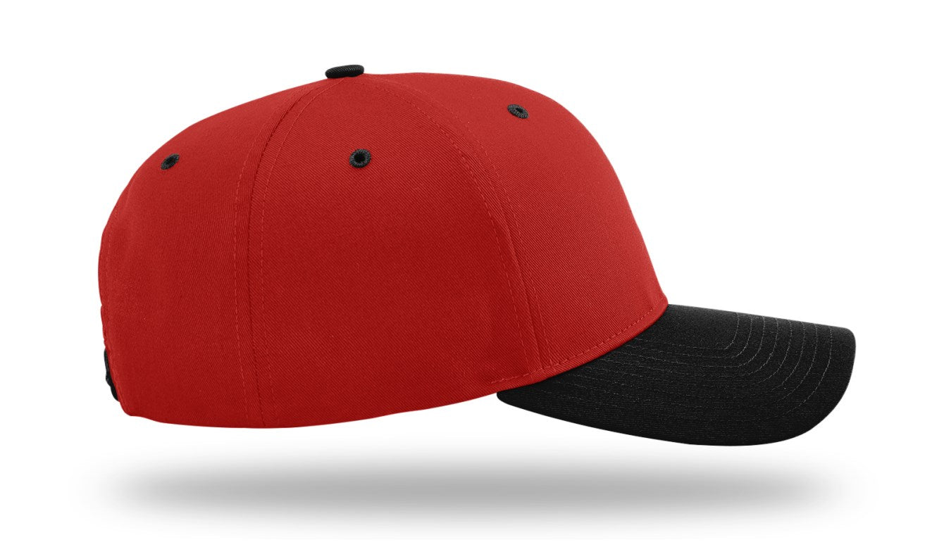 Richardson 212 - Pro Twill Snapback Cap - Red/Black