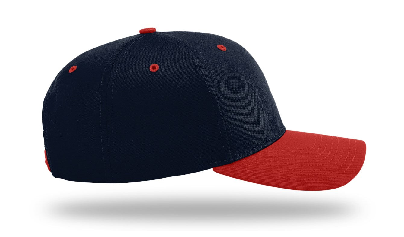 Richardson 212 - Pro Twill Snapback Cap - Black/Red
