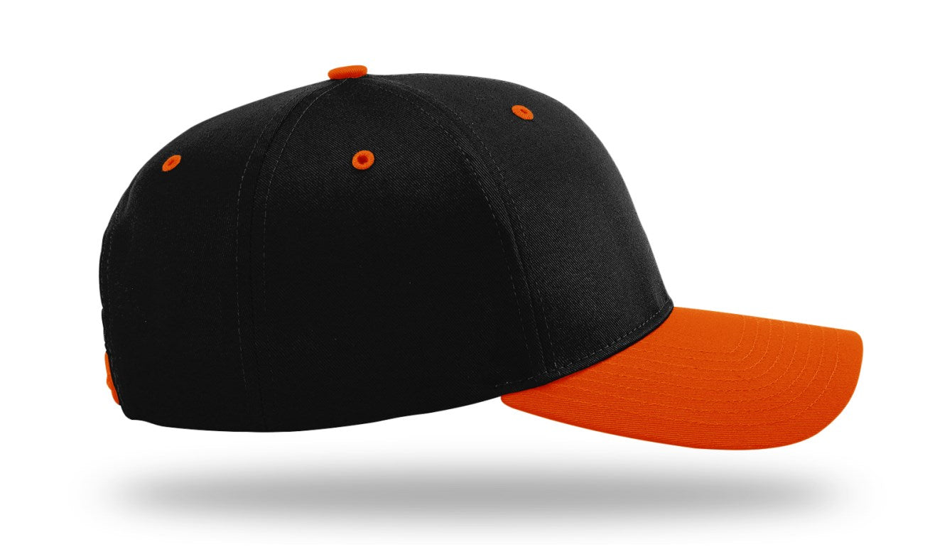 Richardson 212 - Pro Twill Snapback Cap - Black/Orange