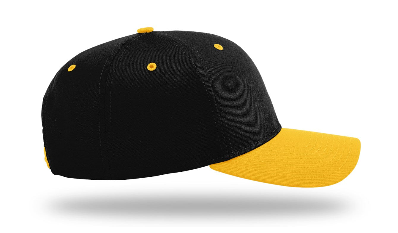 Richardson 212 - Pro Twill Snapback Cap - Black/Gold