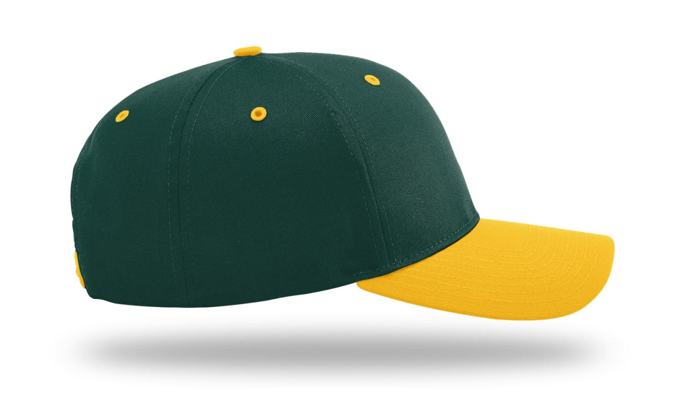 Richardson 212 - Pro Twill Snapback Cap - Dark Green/Gold