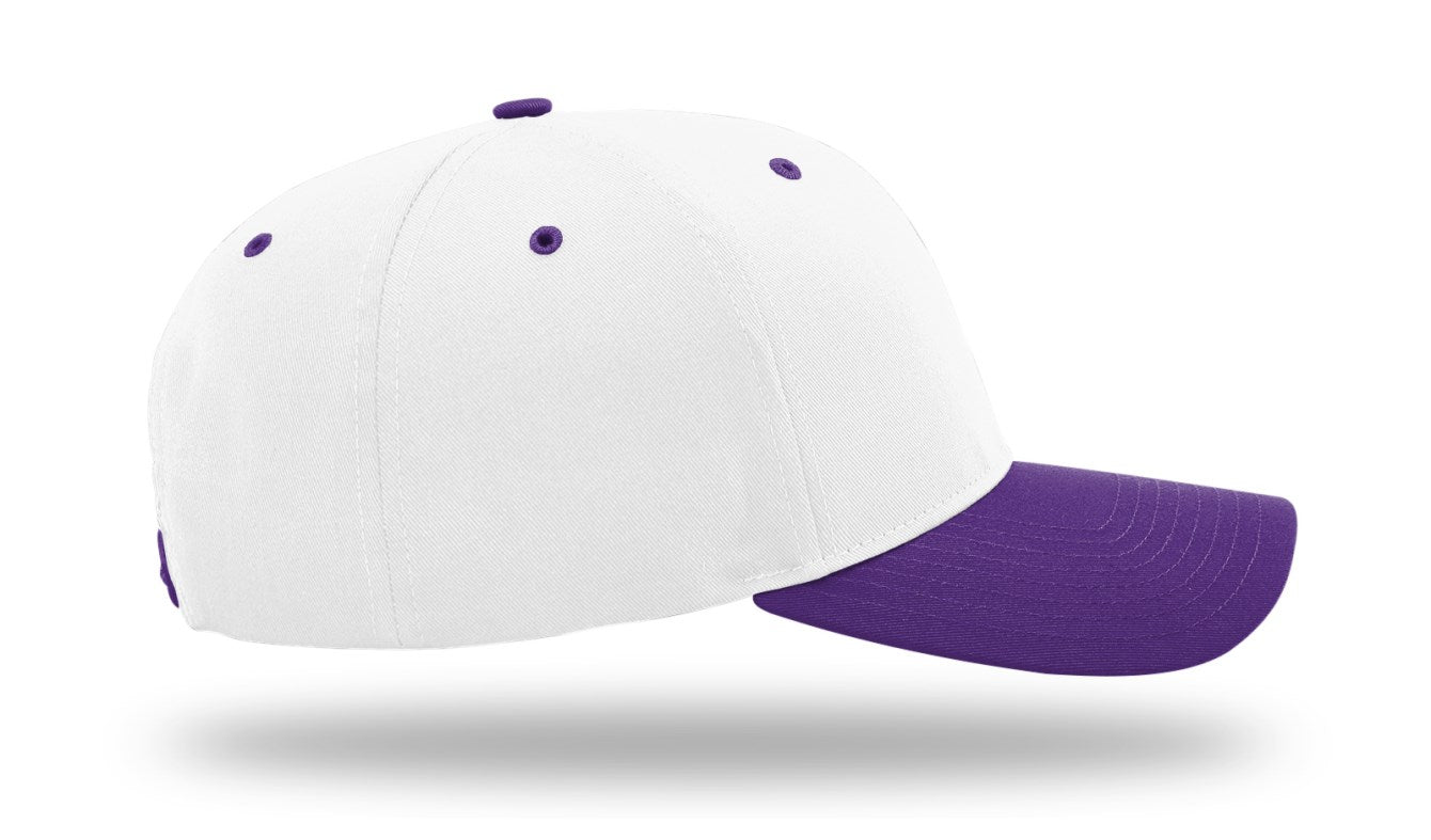 Richardson 212 - Pro Twill Snapback Cap - White/Purple