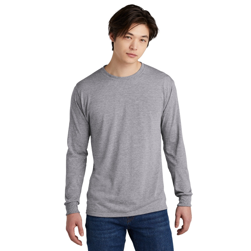 Jerzees® Dri-Power® 100% Polyester Long Sleeve T-Shirt - Athletic Heather