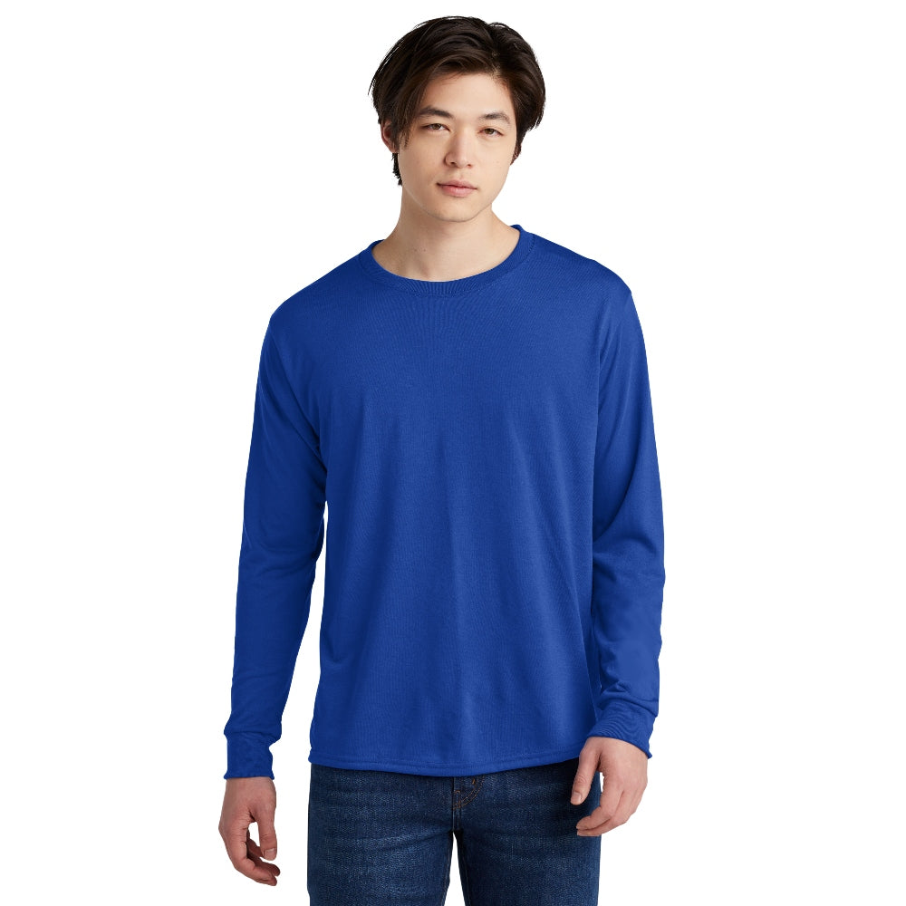 Jerzees® Dri-Power® 100% Polyester Long Sleeve T-Shirt - Royal