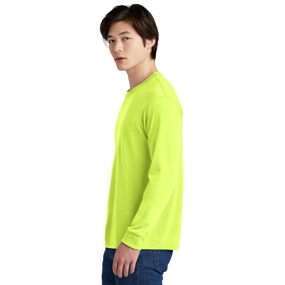 Jerzees® Dri-Power® 100% Polyester Long Sleeve T-Shirt - Safety Green