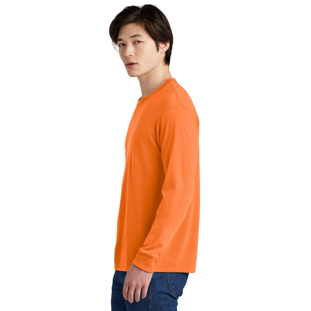 Jerzees® Dri-Power® 100% Polyester Long Sleeve T-Shirt - Safety Orange