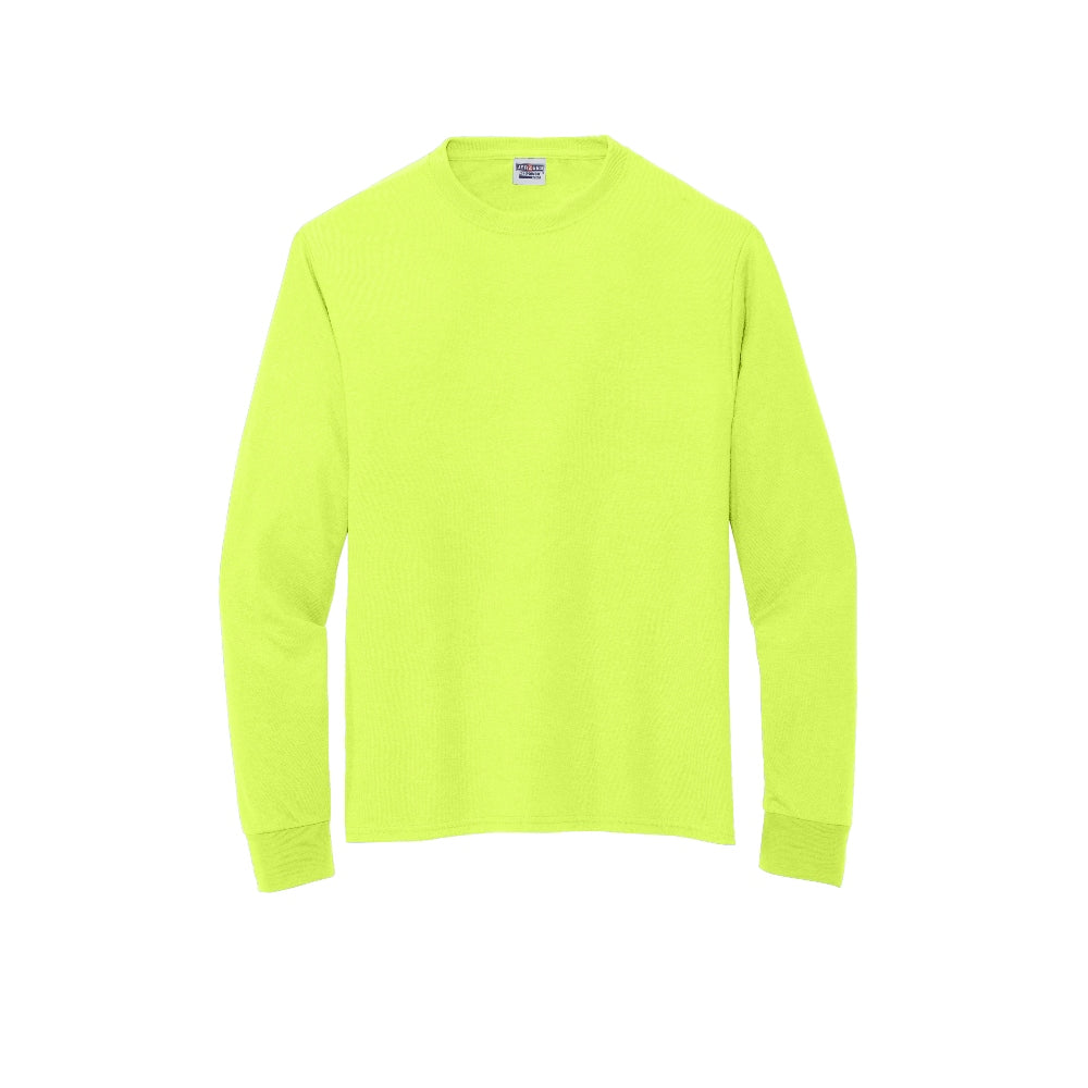 Jerzees® Dri-Power® 100% Polyester Long Sleeve T-Shirt - Safety Green