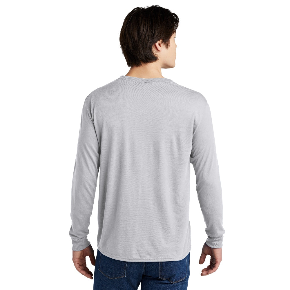 Jerzees® Dri-Power® 100% Polyester Long Sleeve T-Shirt - Silver