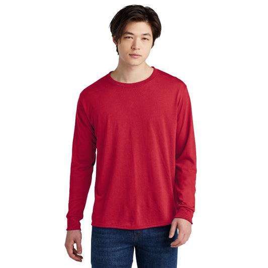 Jerzees® Dri-Power® 100% Polyester Long Sleeve T-Shirt - True Red