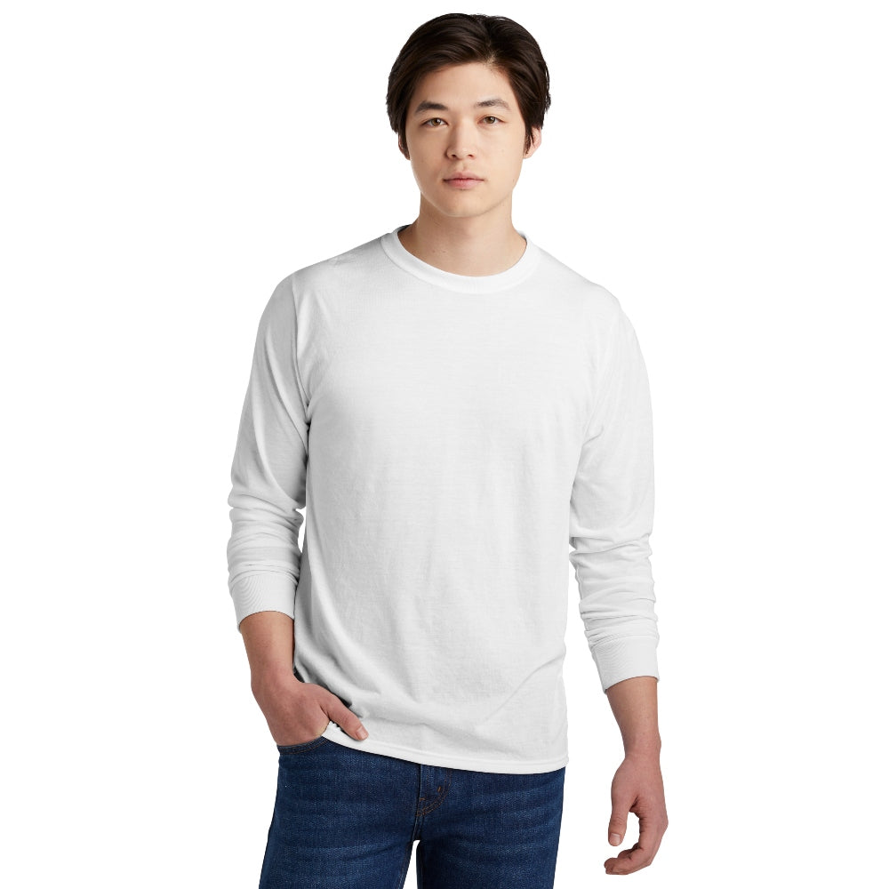 Jerzees® Dri-Power® 100% Polyester Long Sleeve T-Shirt - White
