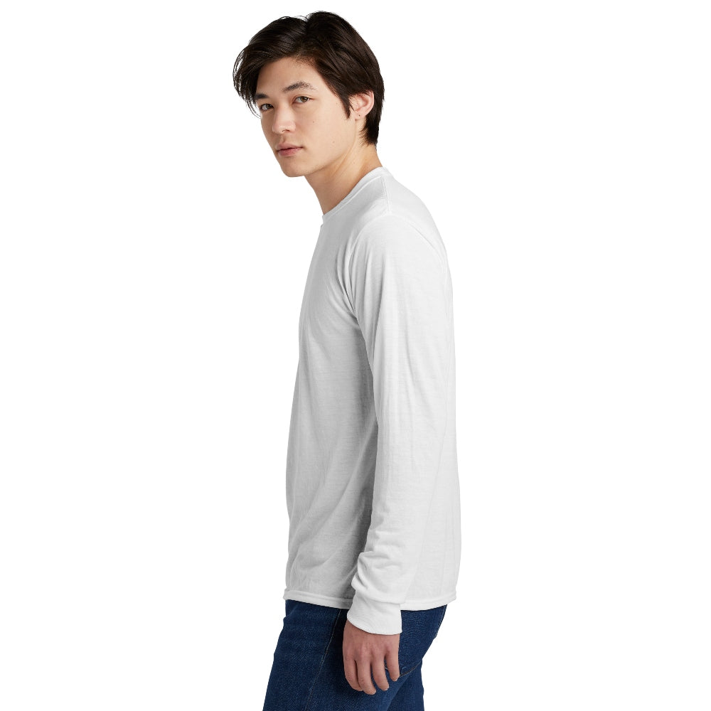 Jerzees® Dri-Power® 100% Polyester Long Sleeve T-Shirt - White
