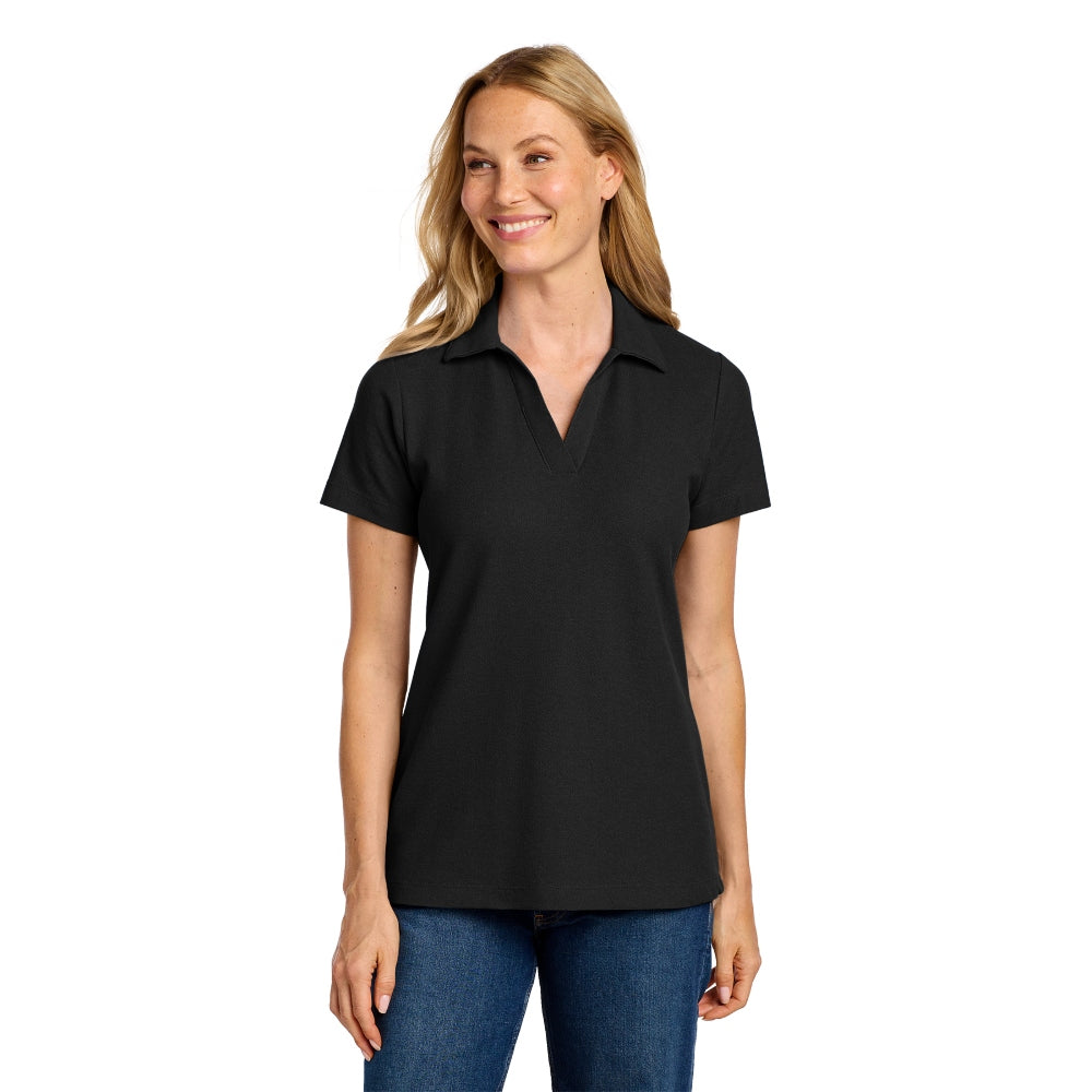 Port Authority® Women's C-FREE® Cotton Blend Pique Polo - Black