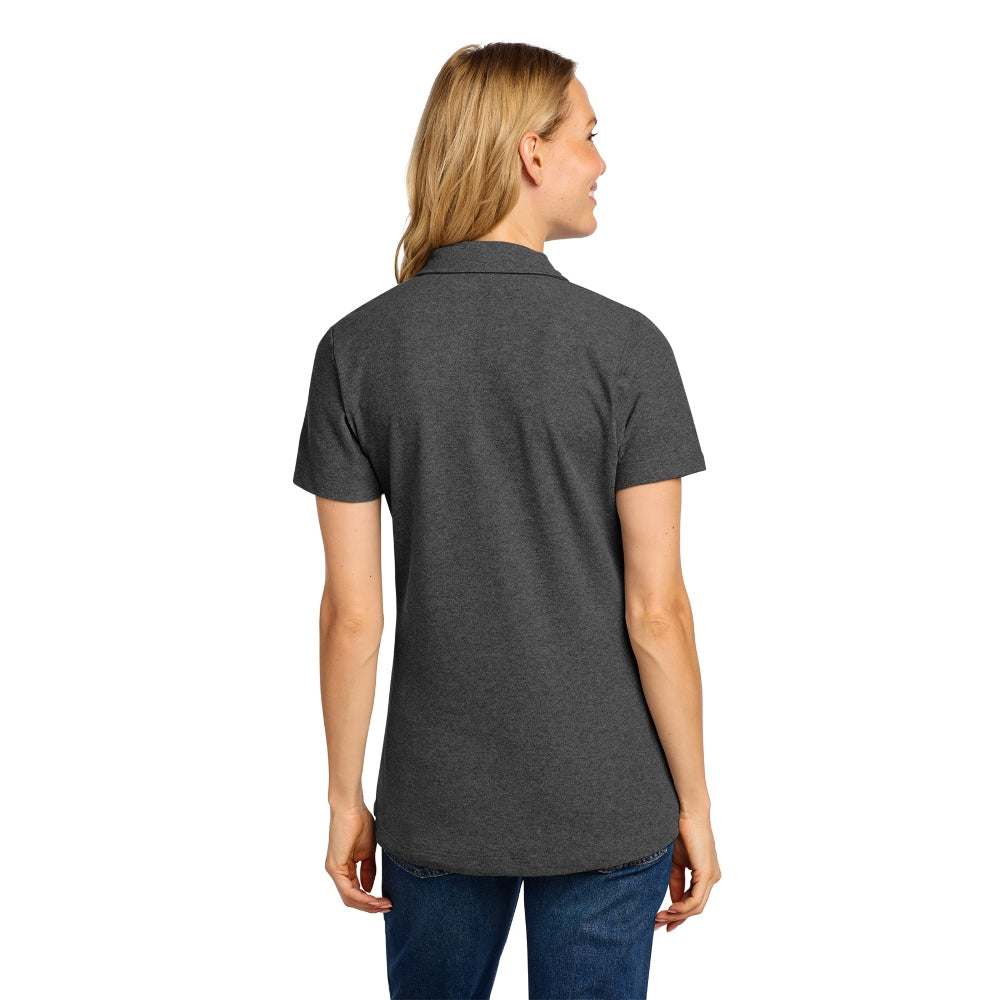 Port Authority® Women's C-FREE® Cotton Blend Pique Polo - Charcoal Heather