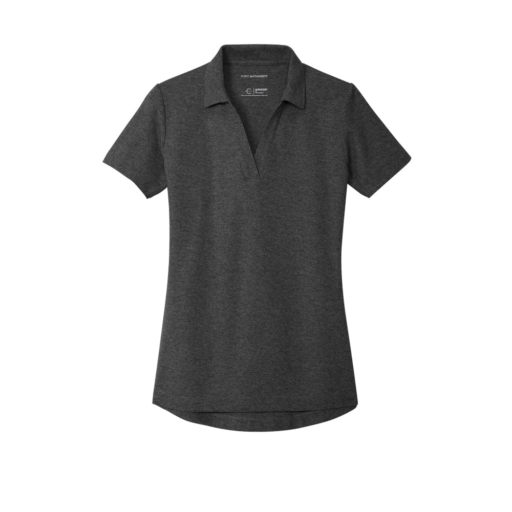 Port Authority® Women's C-FREE® Cotton Blend Pique Polo - Charcoal Heather