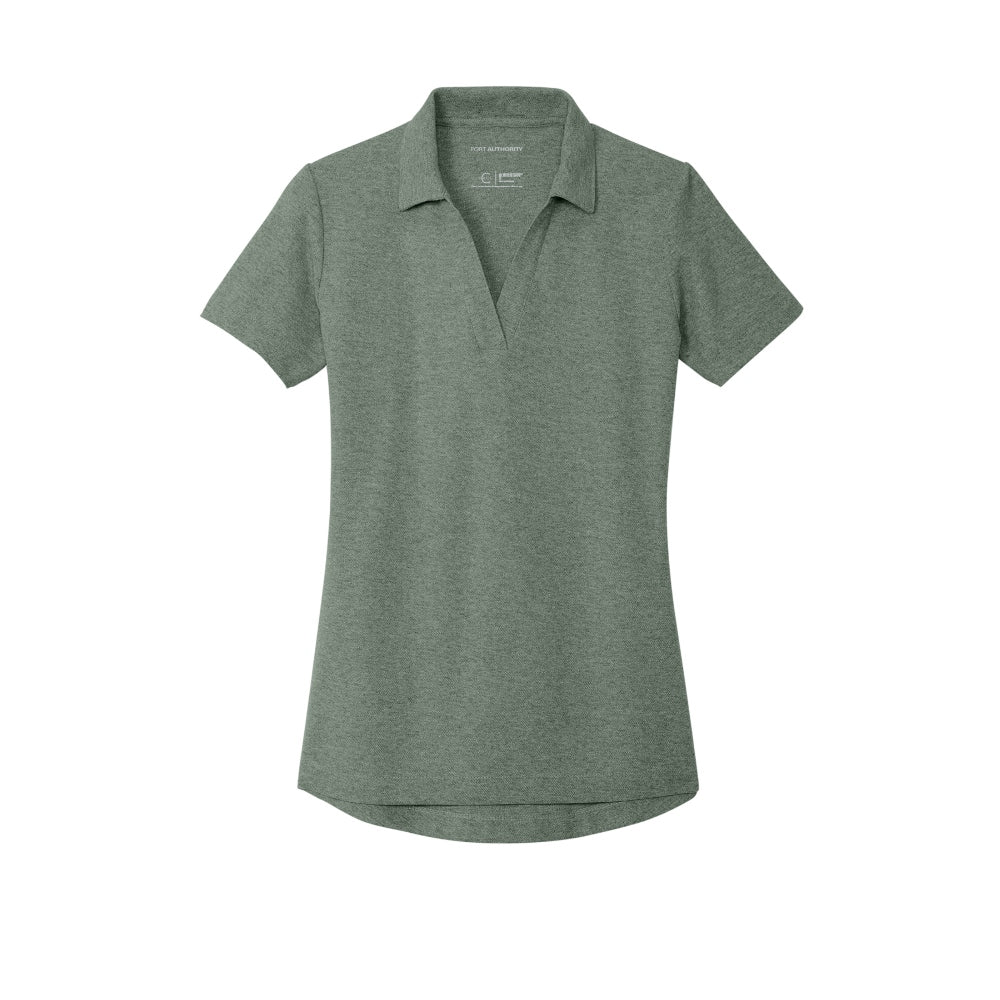 Port Authority® Women's C-FREE® Cotton Blend Pique Polo - Dark Green Heather