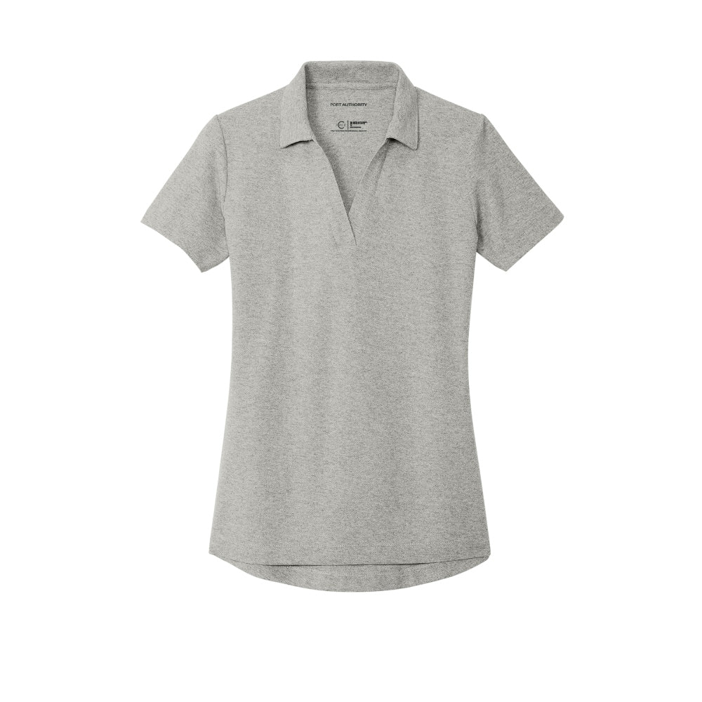 Port Authority® Women's C-FREE® Cotton Blend Pique Polo - Deep Smoke Heather