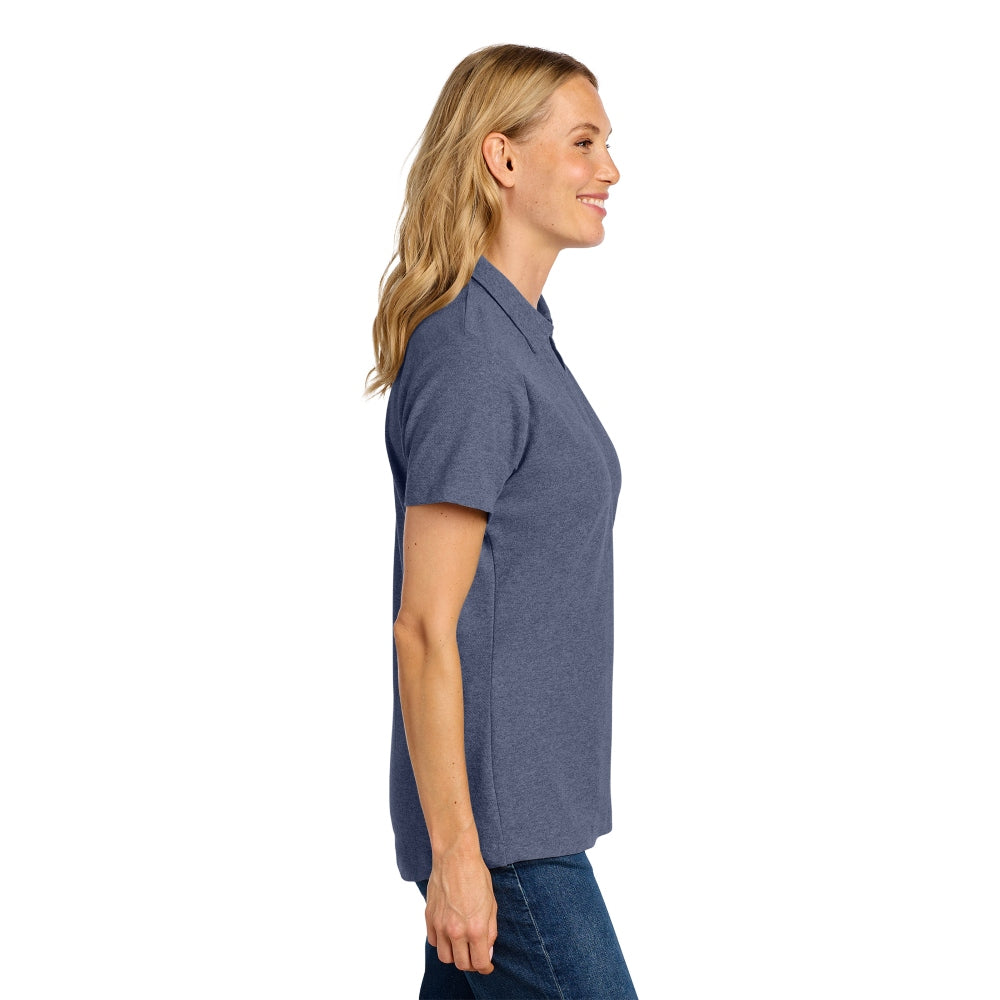 Port Authority® Women's C-FREE® Cotton Blend Pique Polo - Navy Heather