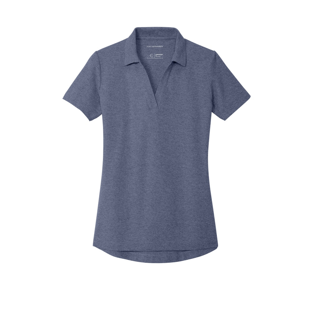 Port Authority® Women's C-FREE® Cotton Blend Pique Polo - Navy Heather