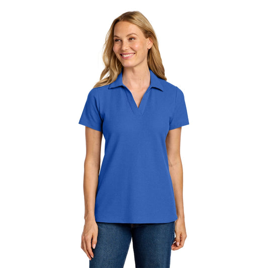 Port Authority® Women's C-FREE® Cotton Blend Pique Polo - True Blue