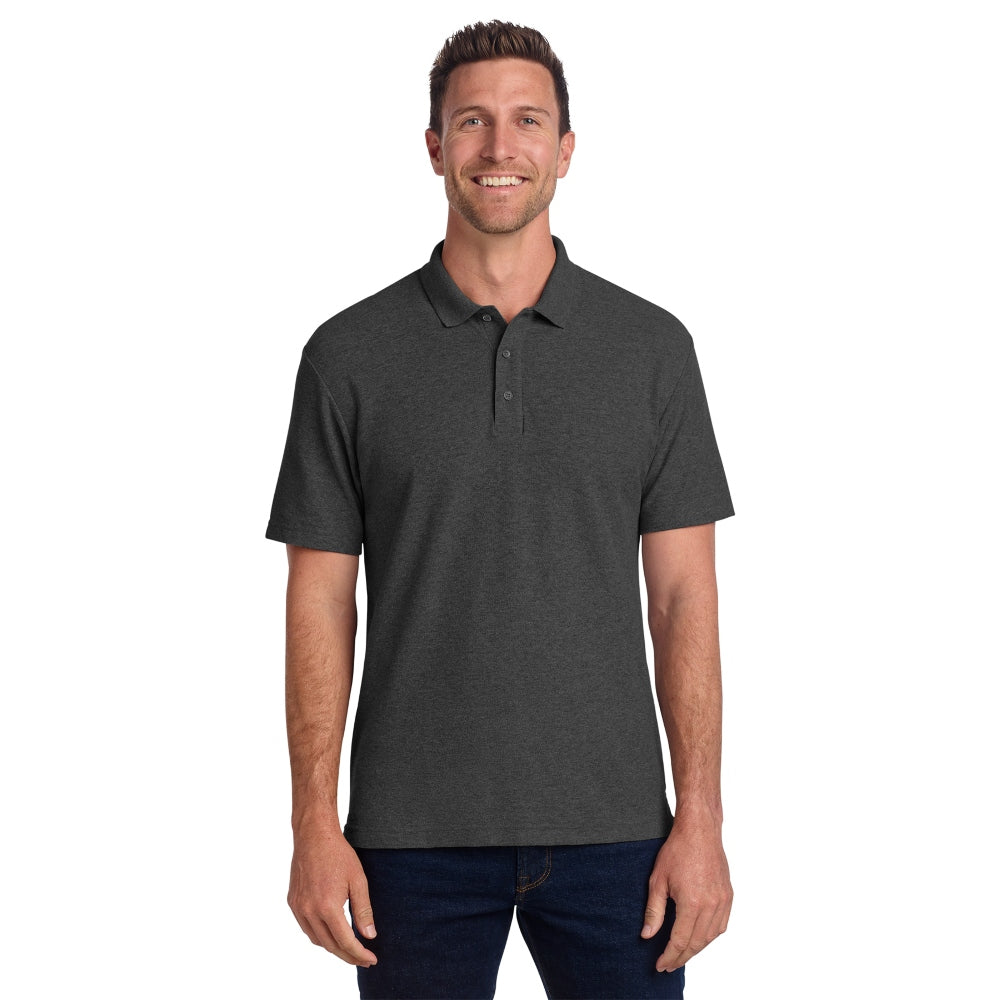 Port Authority® C-FREE® Cotton Blend Pique Polo - Charcoal Heather