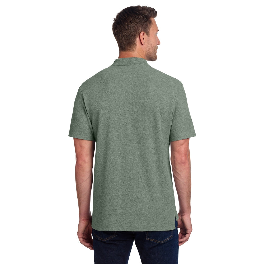 Port Authority® C-FREE® Cotton Blend Pique Polo - Dark Green Heather