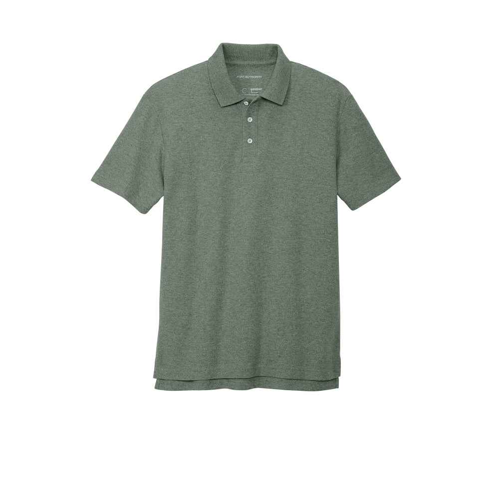Port Authority® C-FREE® Cotton Blend Pique Polo - Dark Green Heather