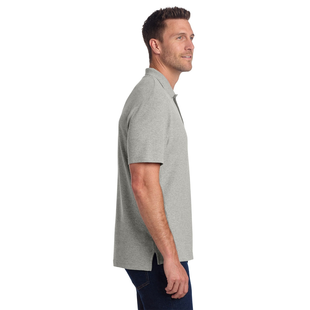 Port Authority® C-FREE® Cotton Blend Pique Polo - Deep Smoke Heather