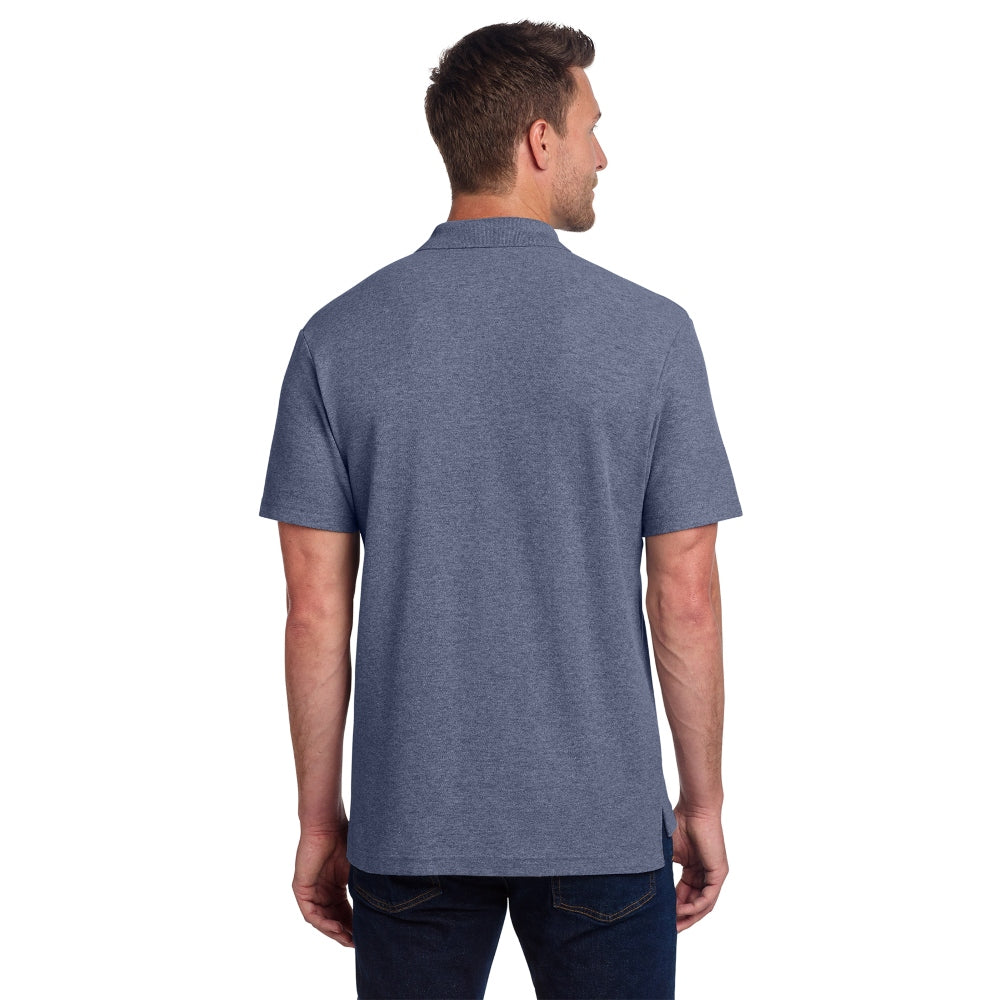 Port Authority® C-FREE® Cotton Blend Pique Polo - Navy Heather