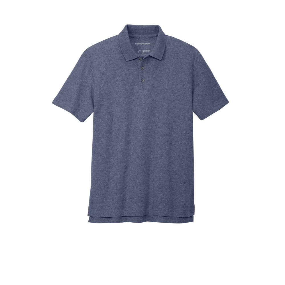 Port Authority® C-FREE® Cotton Blend Pique Polo - Navy Heather