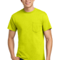 Ultra Cotton® 100% US Cotton T-Shirt with Pocket - Safety Green