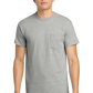 Ultra Cotton® 100% US Cotton T-Shirt with Pocket- Sport Grey