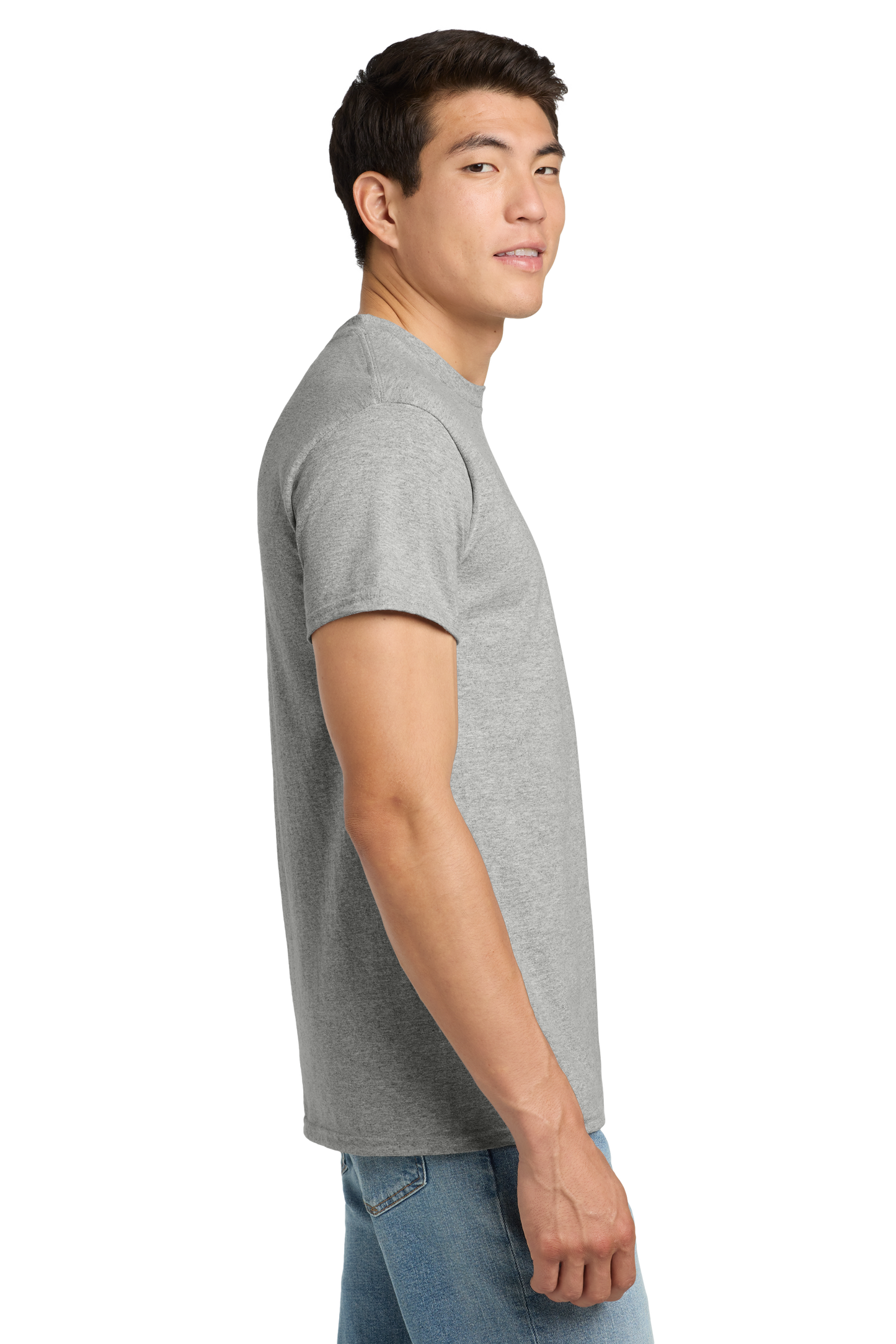 Ultra Cotton® 100% US Cotton T-Shirt with Pocket- Sport Grey