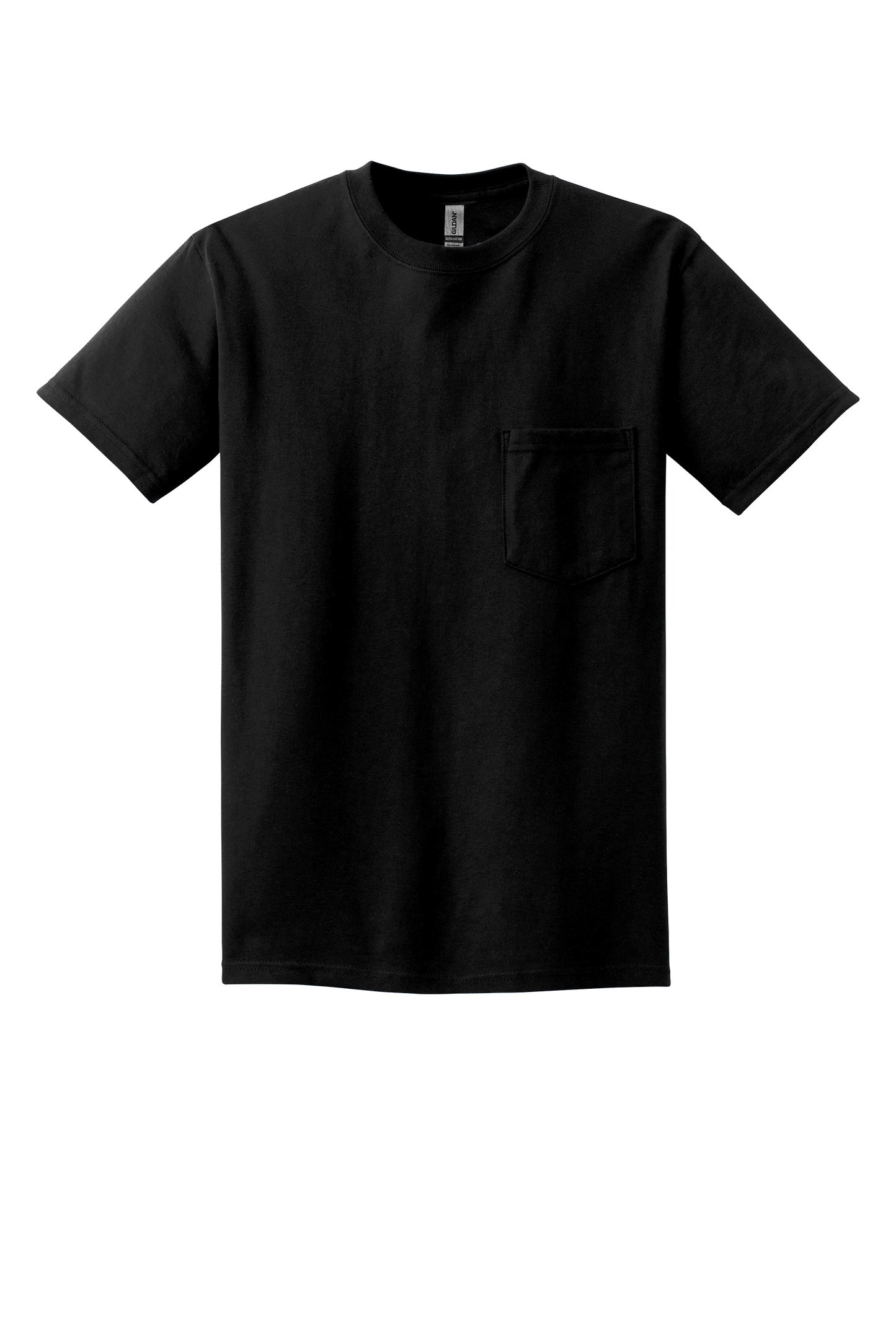 Ultra Cotton® 100% US Cotton T-Shirt with Pocket - Black