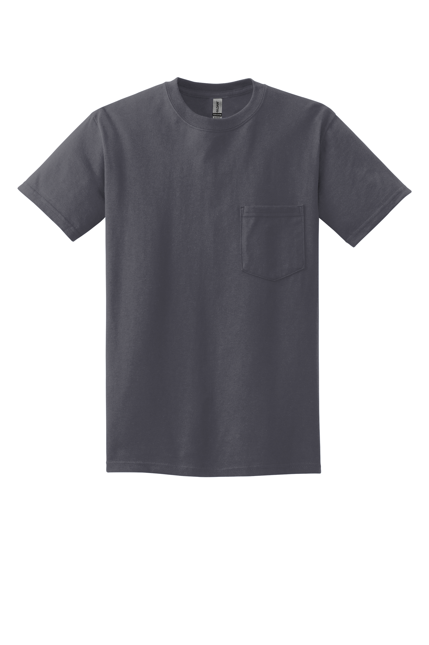 Ultra Cotton® 100% US Cotton T-Shirt with Pocket - Charcoal