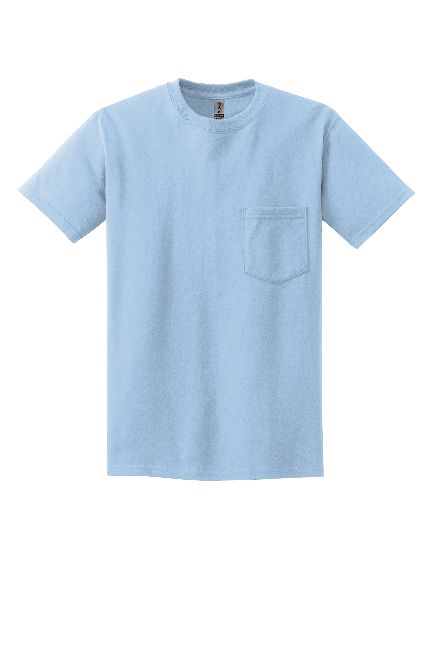 Ultra Cotton® 100% US Cotton T-Shirt with Pocket- Light Blue