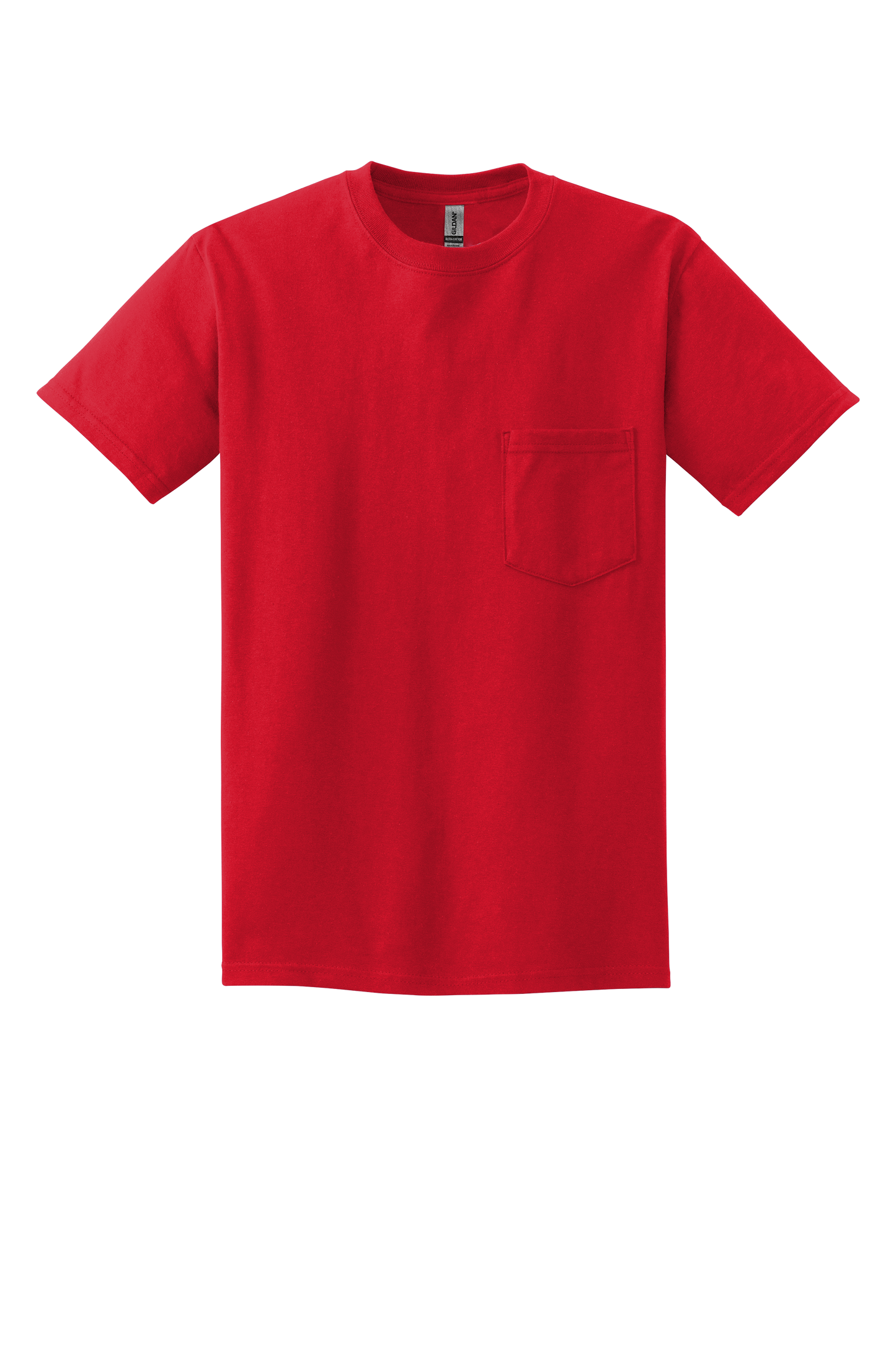 Ultra Cotton® 100% US Cotton T-Shirt with Pocket - Red