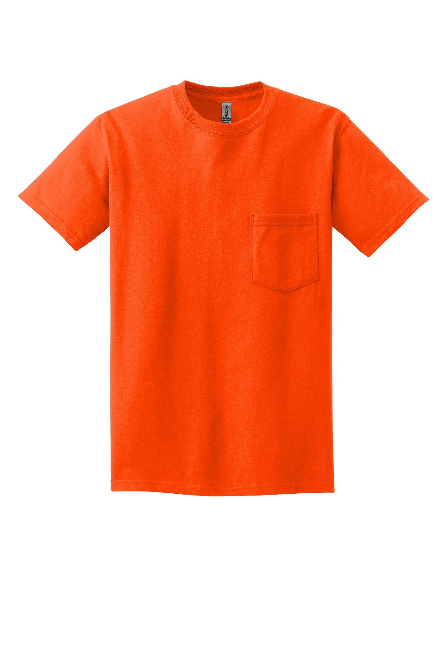 Ultra Cotton® 100% US Cotton T-Shirt with Pocket - Safety Orange