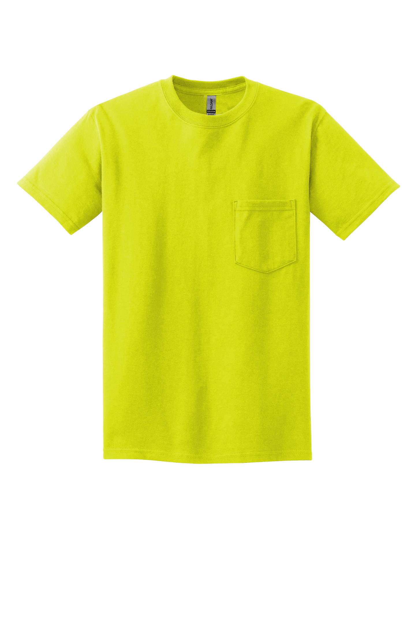 Ultra Cotton® 100% US Cotton T-Shirt with Pocket - Safety Green
