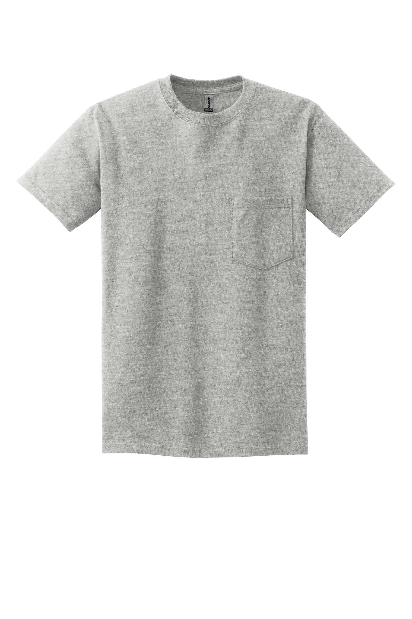 Ultra Cotton® 100% US Cotton T-Shirt with Pocket- Sport Grey