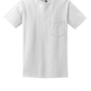 Ultra Cotton® 100% US Cotton T-Shirt with Pocket - White