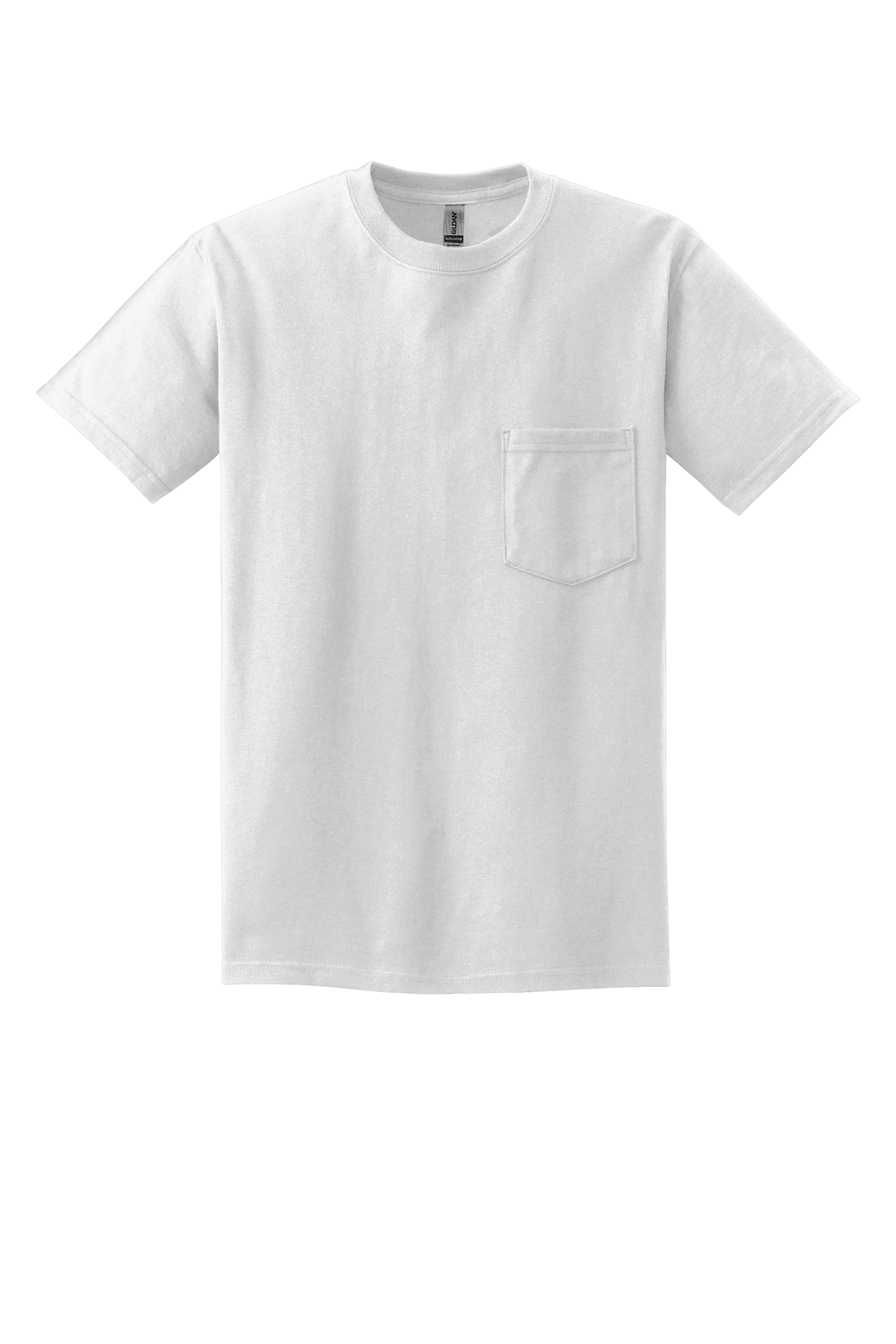 Ultra Cotton® 100% US Cotton T-Shirt with Pocket - White