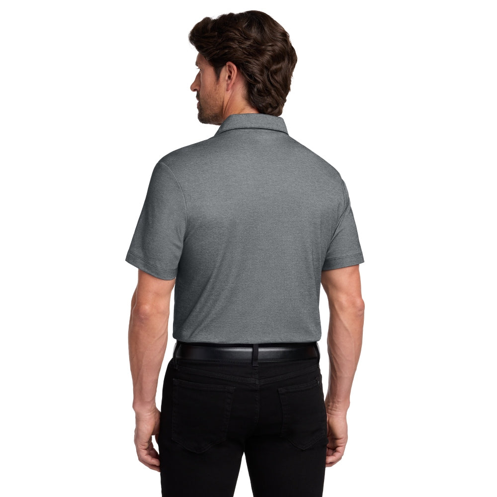Port Authority® Fine Pique Blend Polo - Charcoal Heather