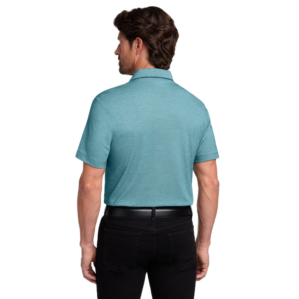 Port Authority® Fine Pique Blend Polo - Dark Teal Heather