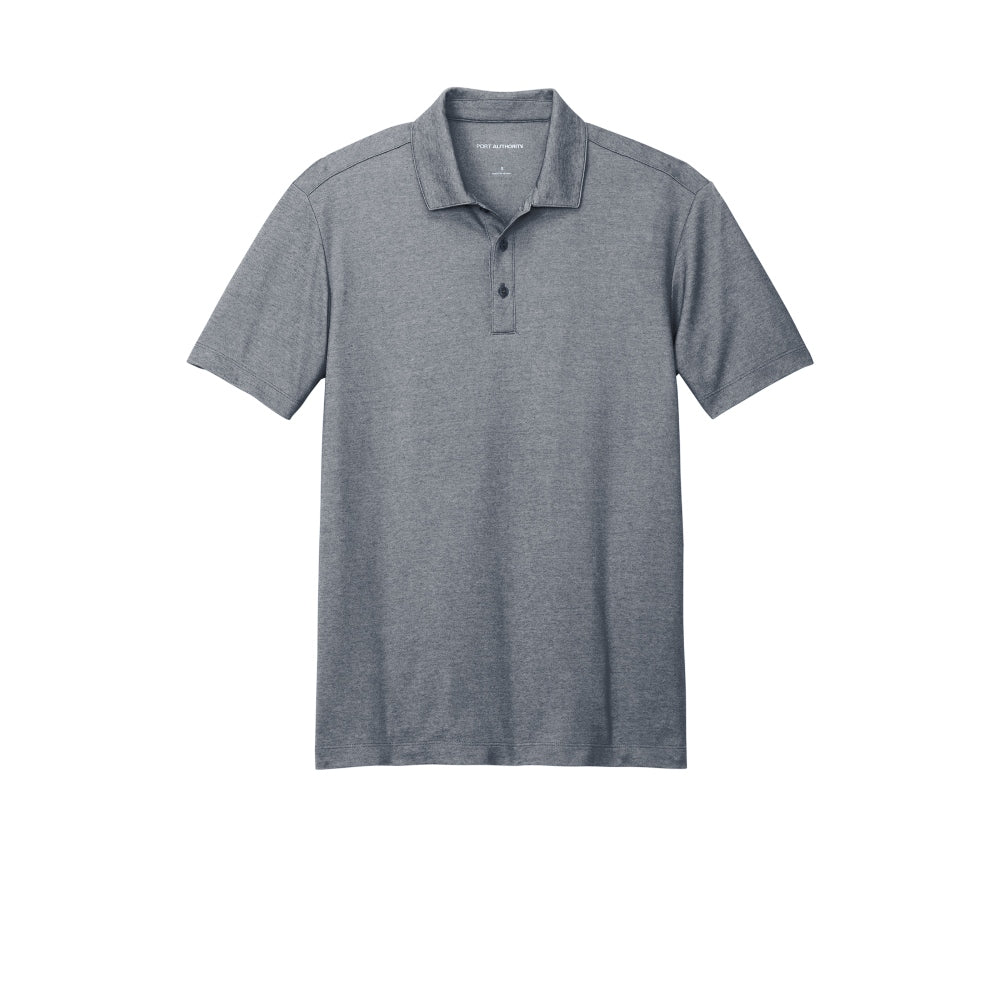 Port Authority® Fine Pique Blend Polo - River Blue Navy Heather