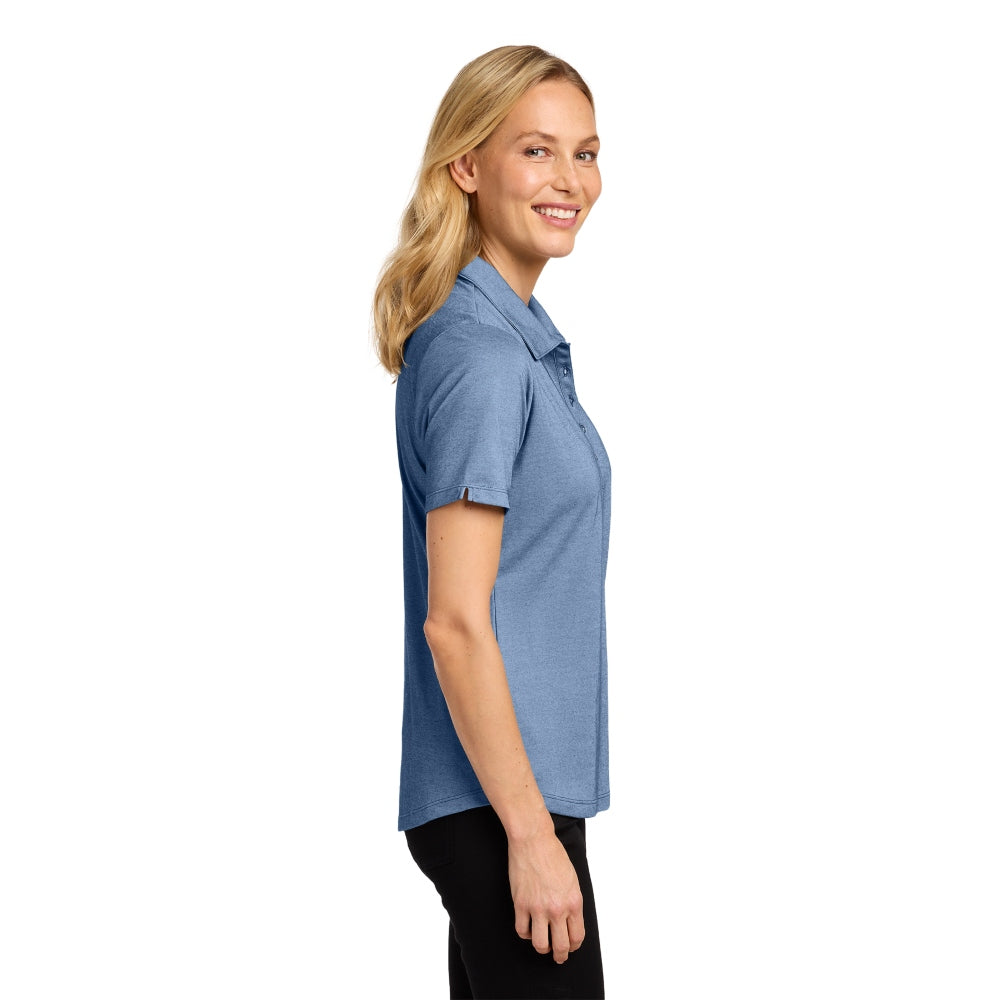 Port Authority® Women's Fine Pique Blend Polo - Aegean Blue Heather