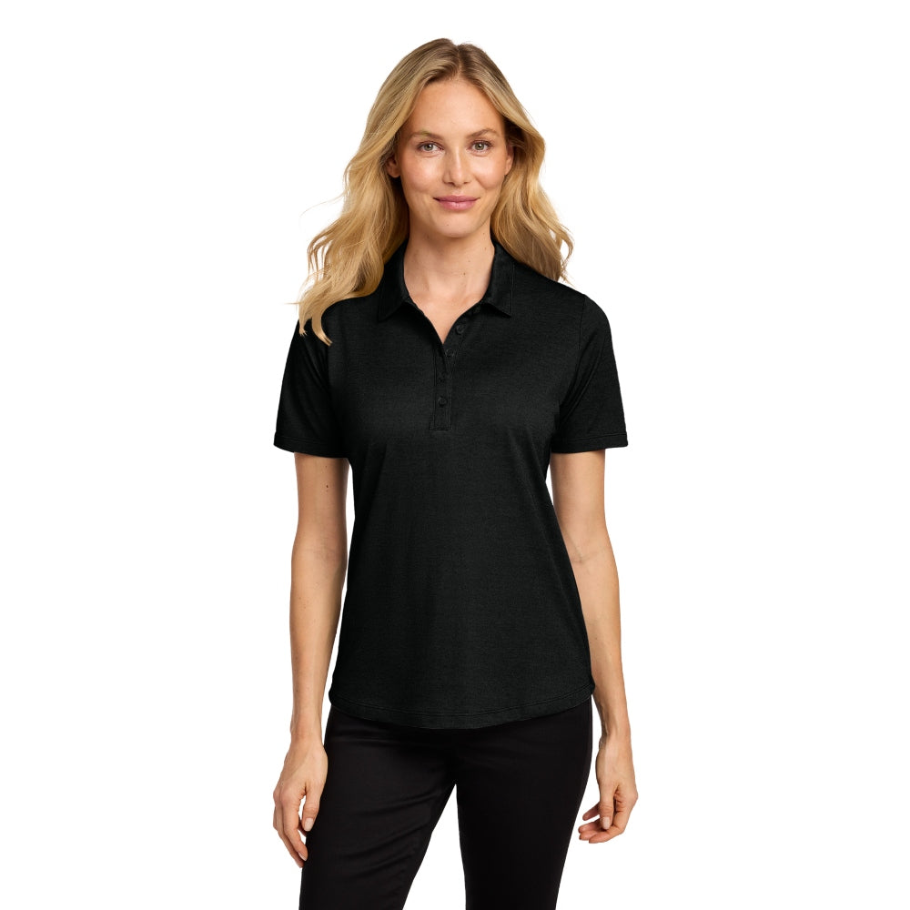 Port Authority® Women's Fine Pique Blend Polo - Black Heather