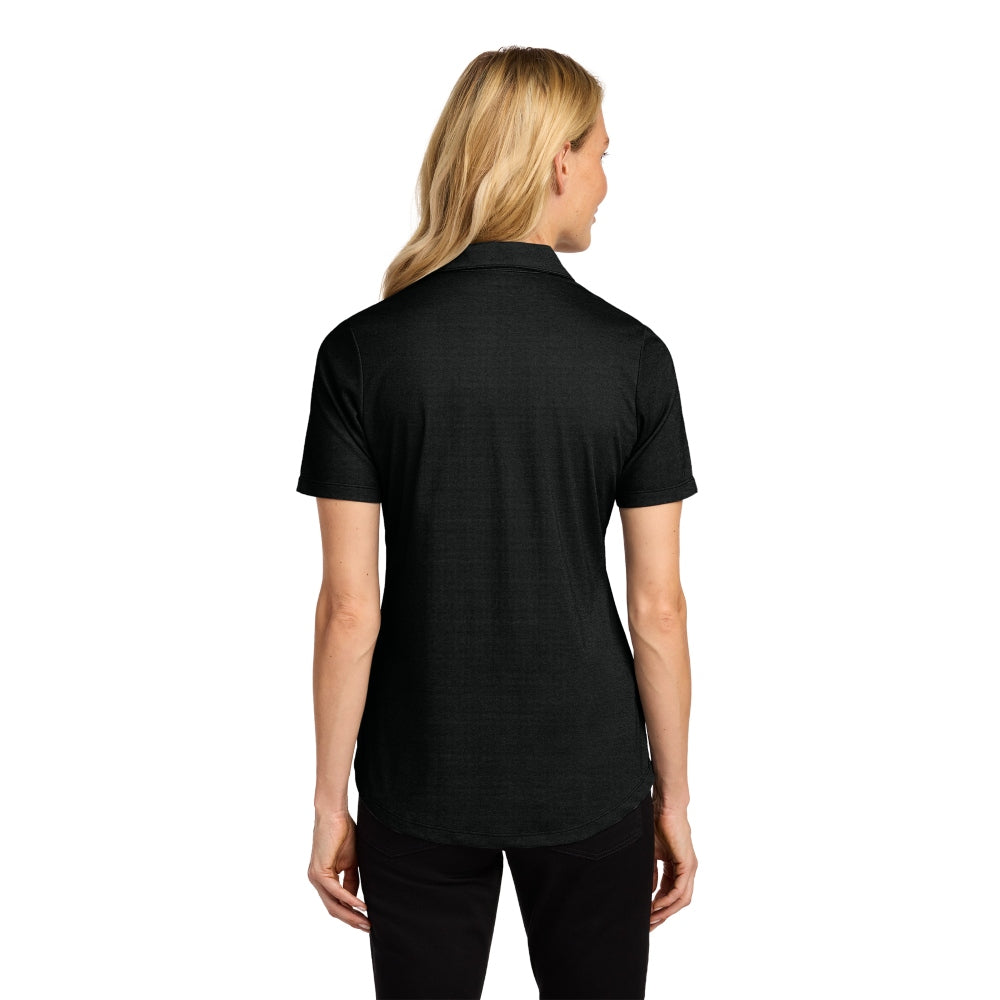 Port Authority® Women's Fine Pique Blend Polo - Black Heather