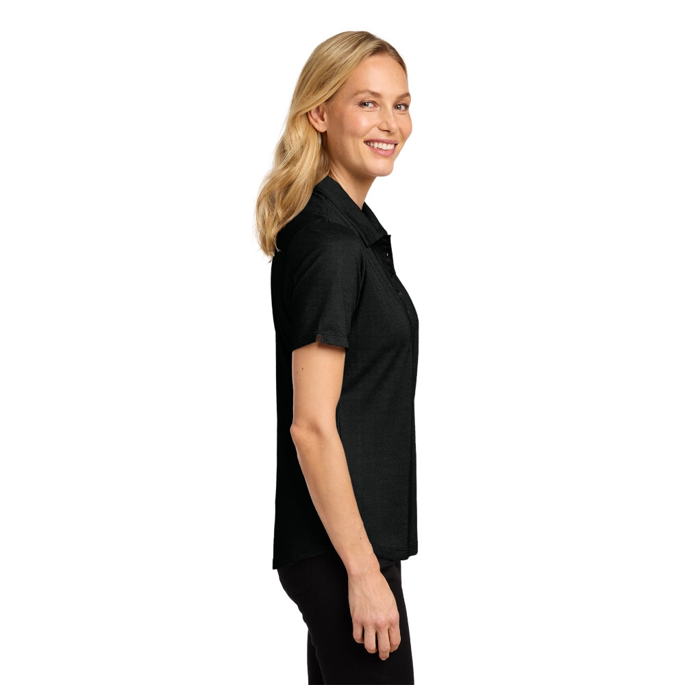 Port Authority® Women's Fine Pique Blend Polo - Black Heather